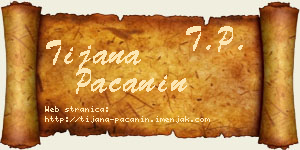 Tijana Pačanin vizit kartica
